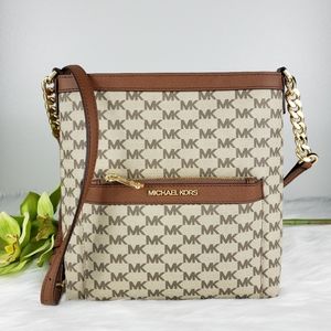 NWT Michael Kors MD Morgan messenger bag brown MK